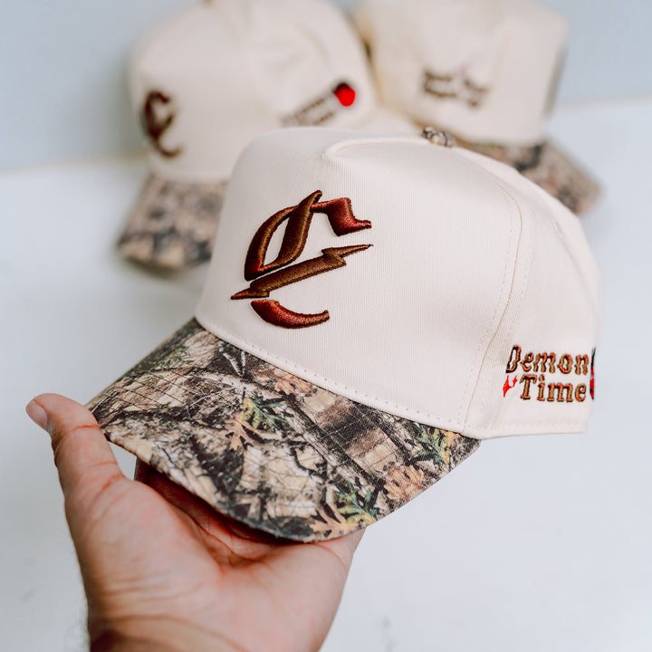 Cream/Camo Snapback
