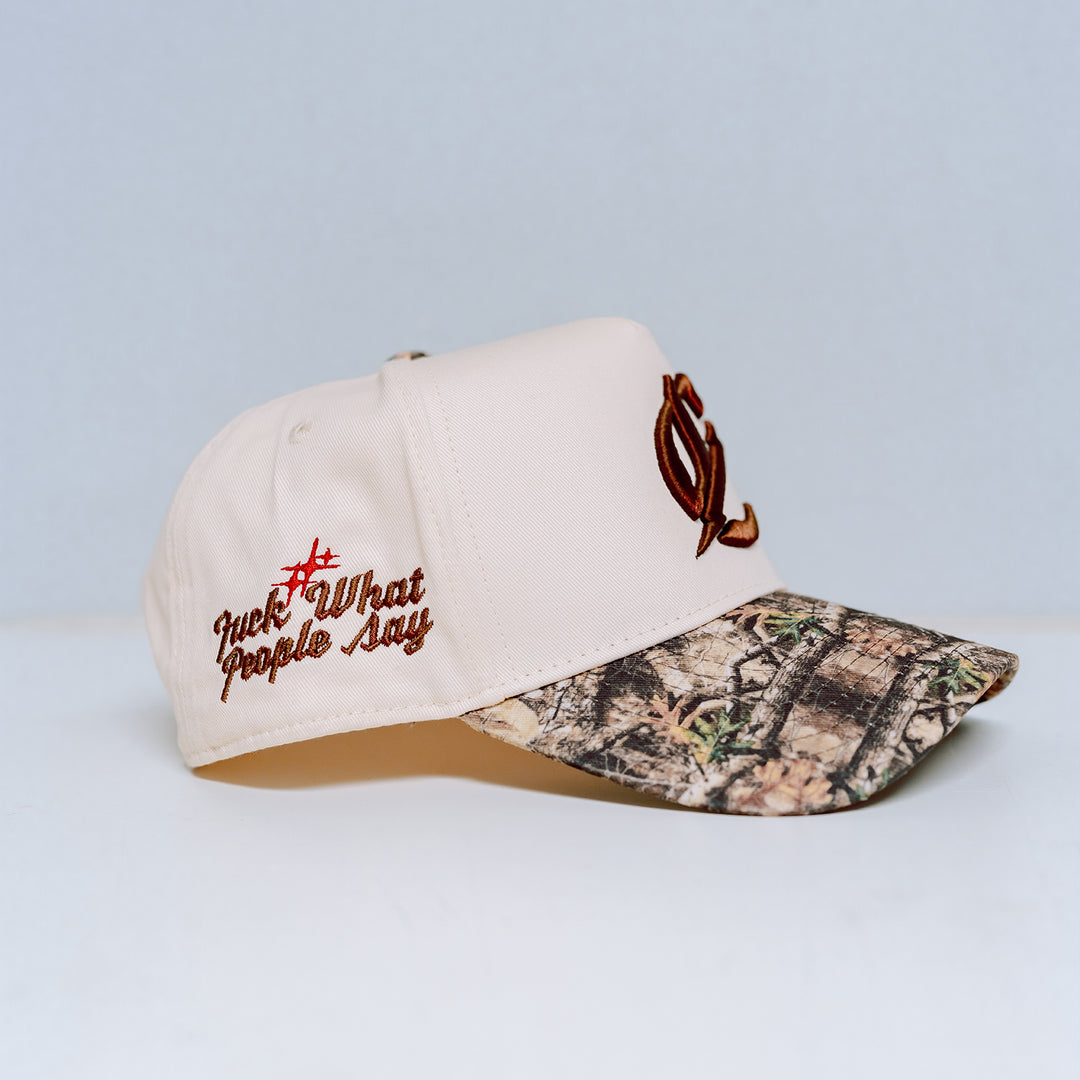 Cream/Camo Snapback