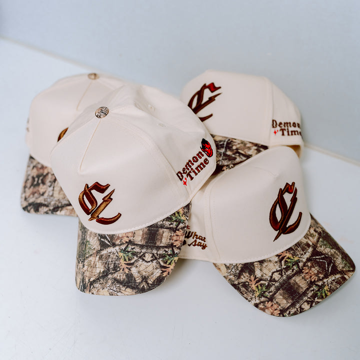 Cream/Camo Snapback