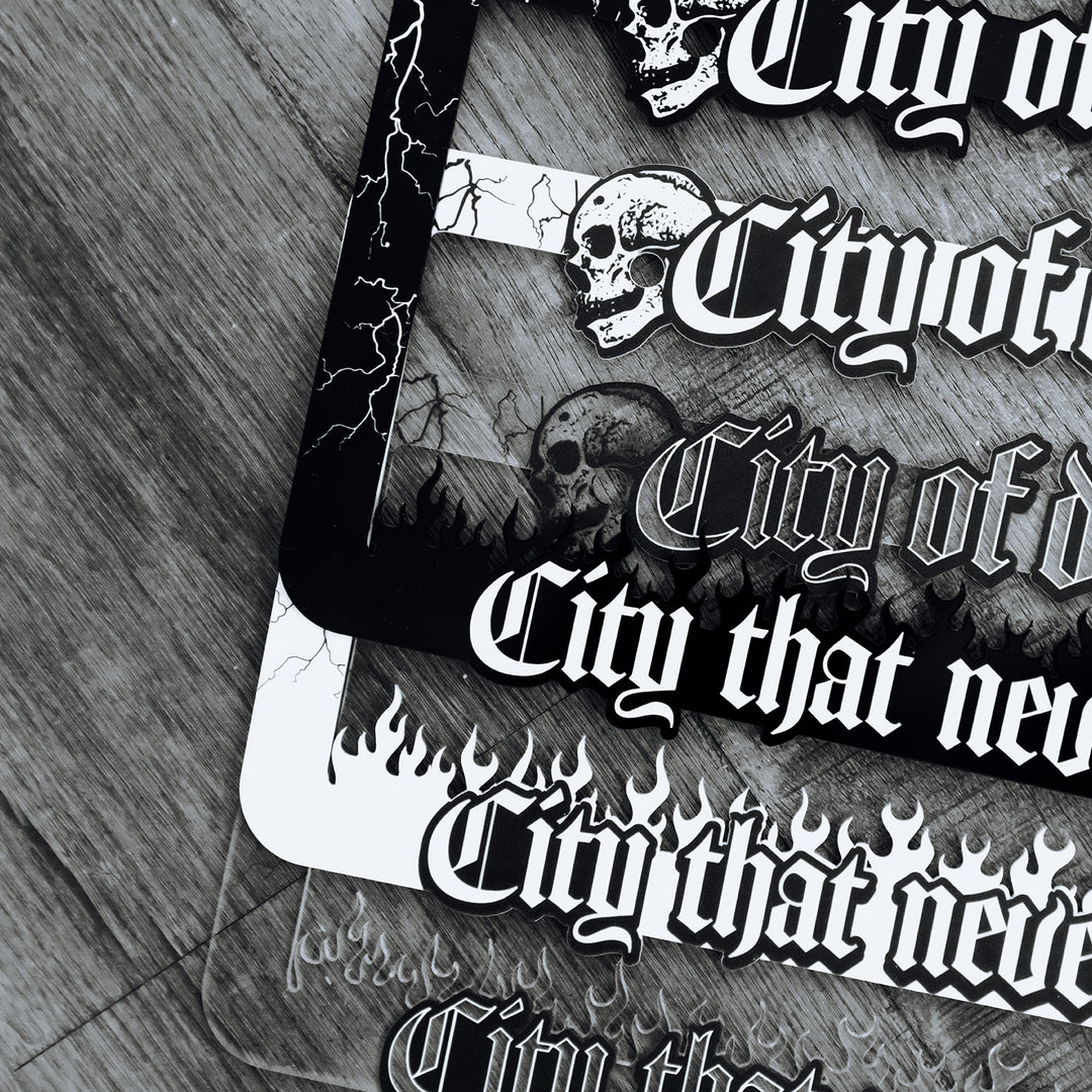 Acrylic License Plate Frame ( Flame on )
