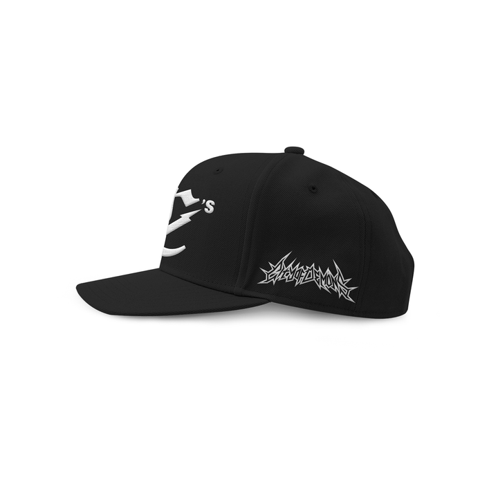 Triple Skull Snapback ( Black )