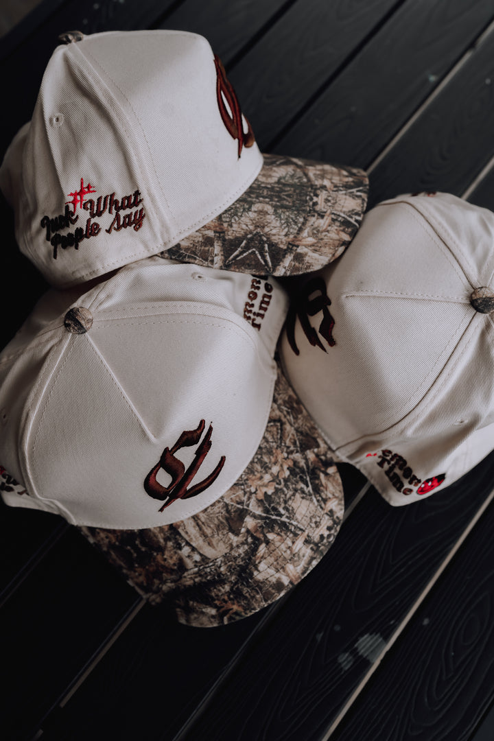 Cream Camo Snapback