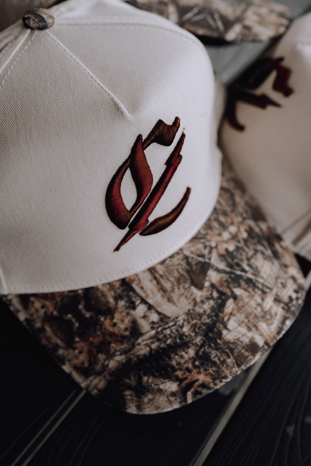 Cream Camo Snapback