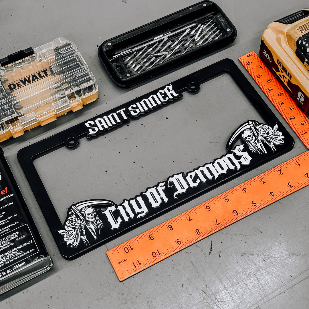 Black License Plate Frame