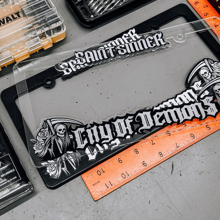 Black License Plate Frame