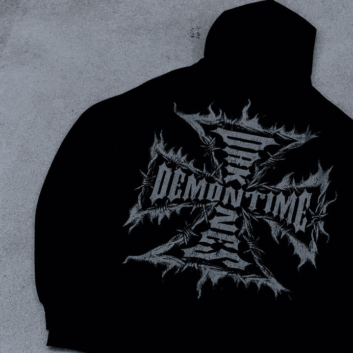 Crest Zip up Hoodie ( Black )