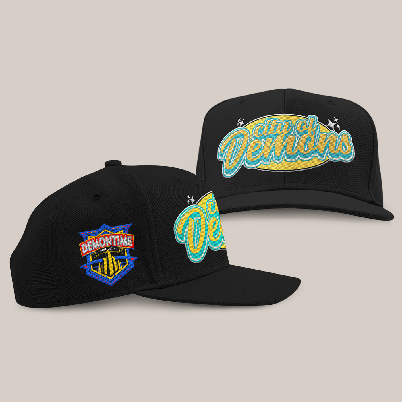 Black Retro Style Snapback