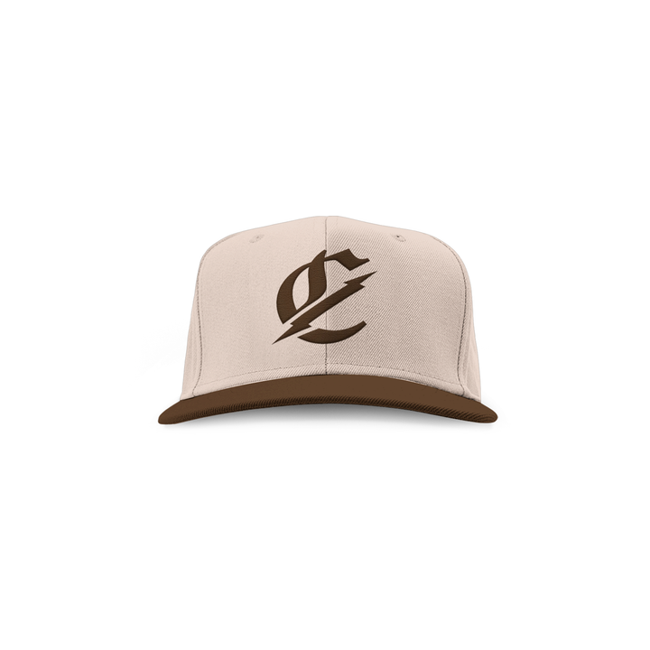 Demontime Snapback ( Cream / Brown )