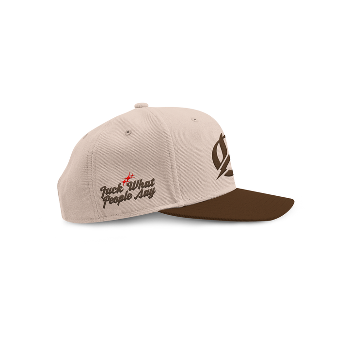 Demontime Snapback ( Cream / Brown )
