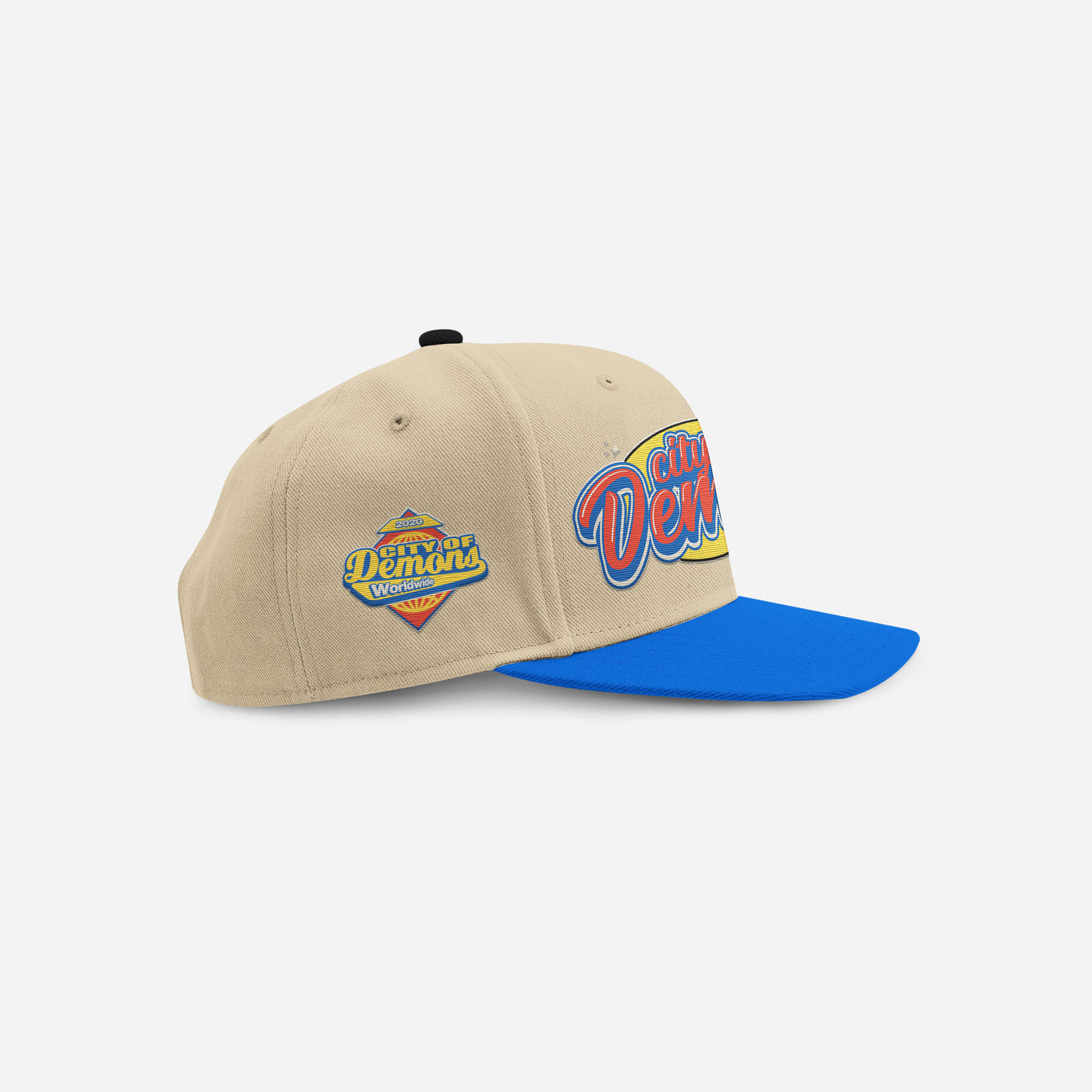 Cream / Blue Snapback