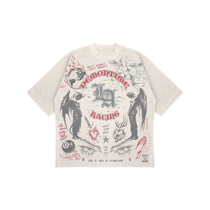 LA EVIL VS GOOD TEE ( OVERSIZED )