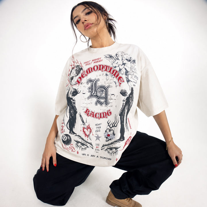 LA EVIL VS GOOD TEE ( OVERSIZED )