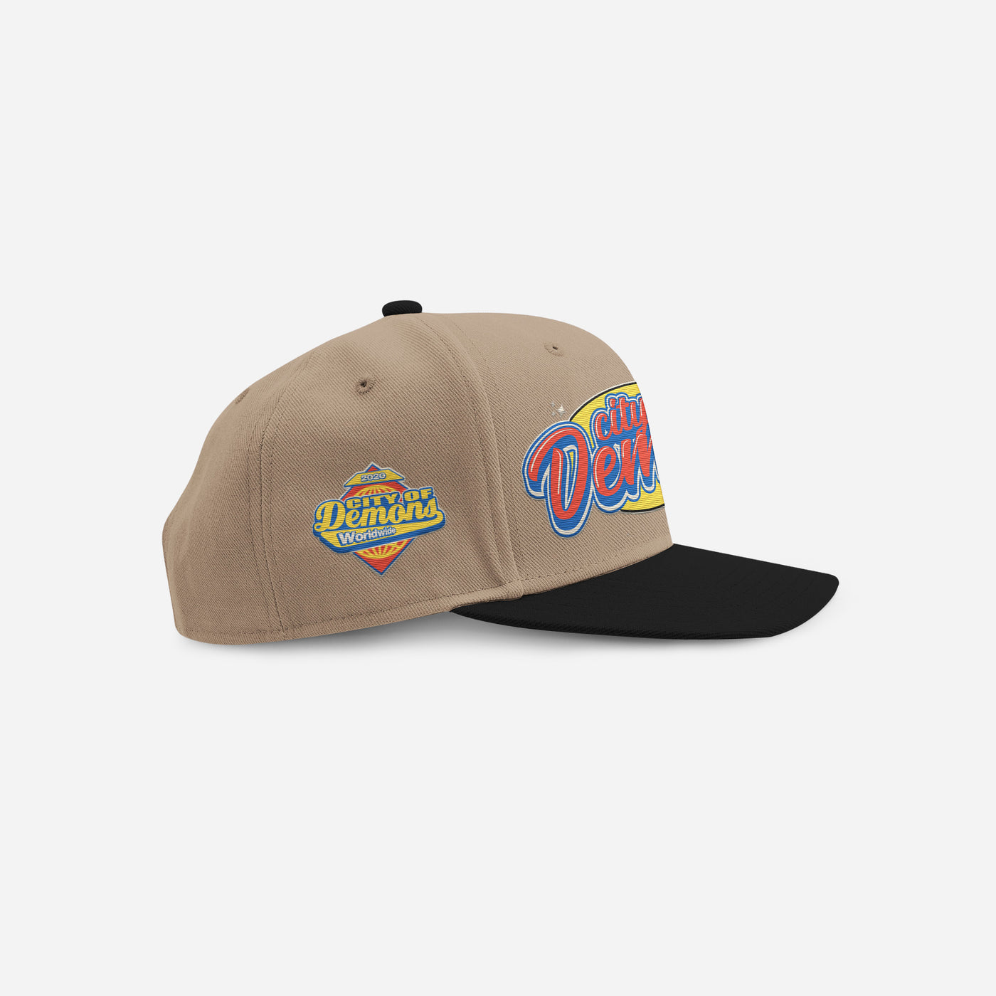 Khaki / Black Snapback