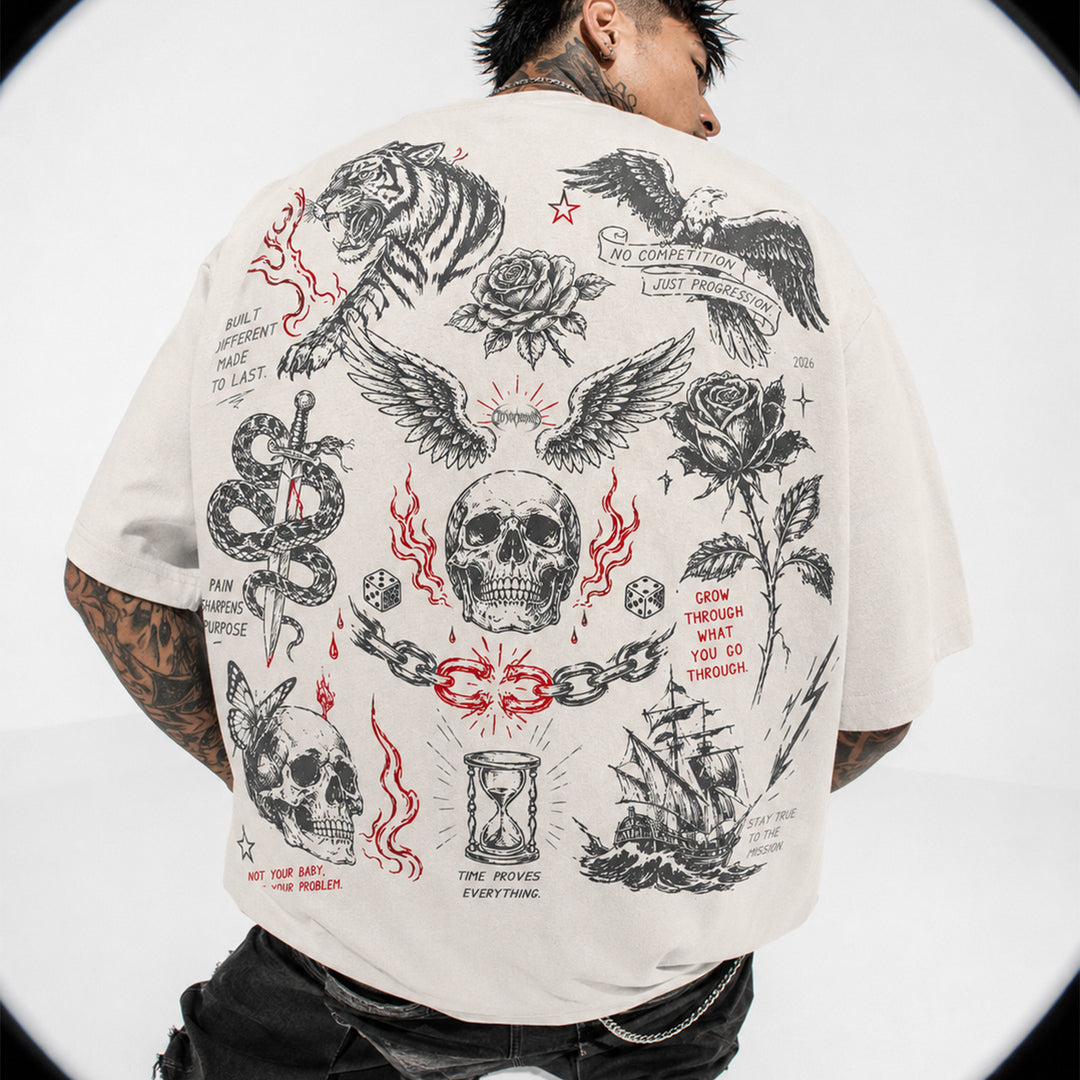 LA EVIL VS GOOD TEE ( OVERSIZED )