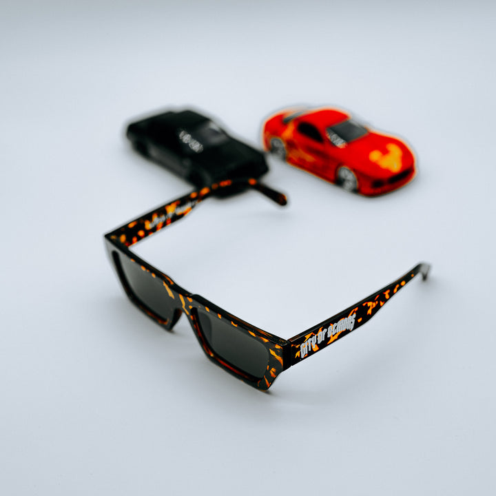 Slim Sunglasses  [ Brown Tigers ]