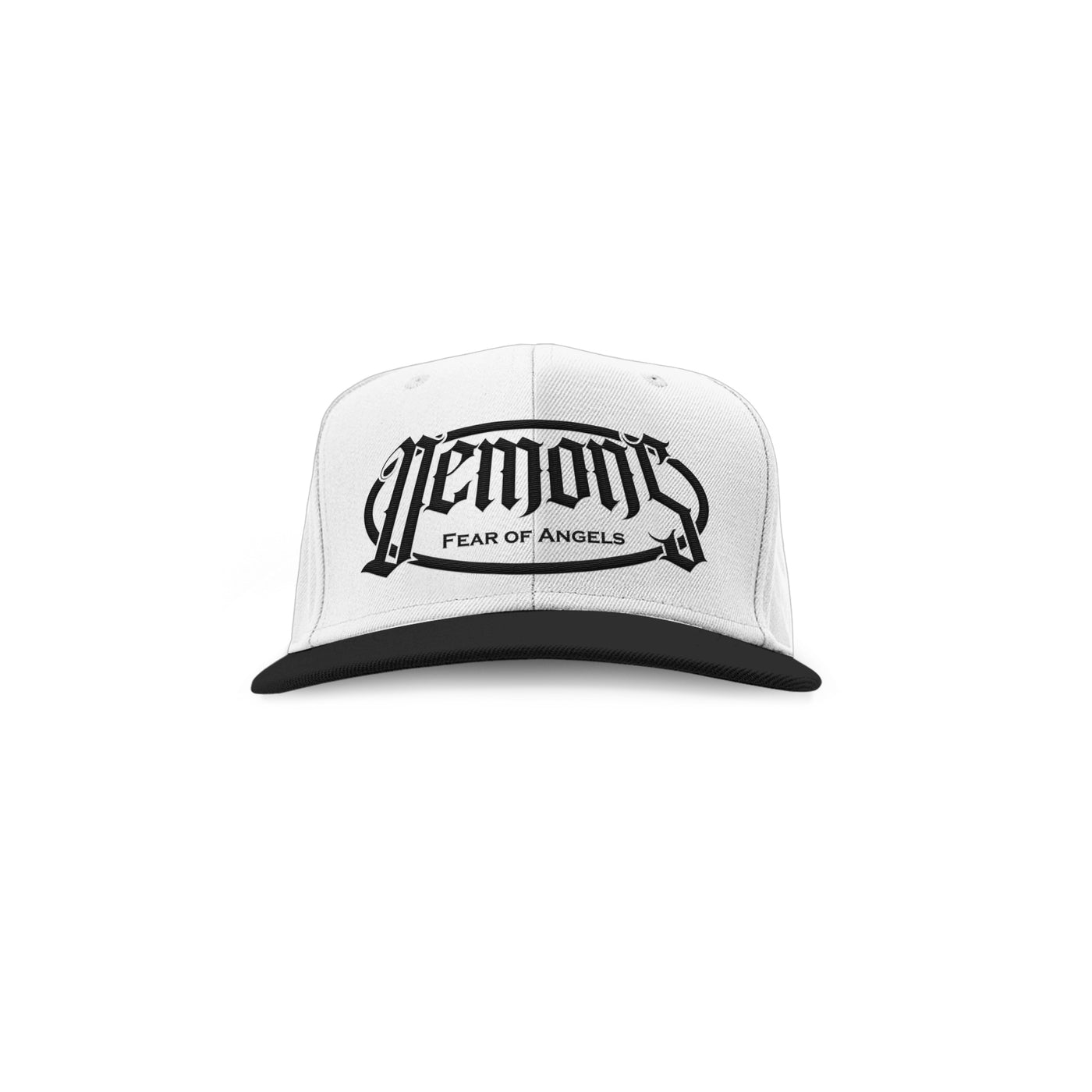 Demons V2  Snapback ( White/Black )