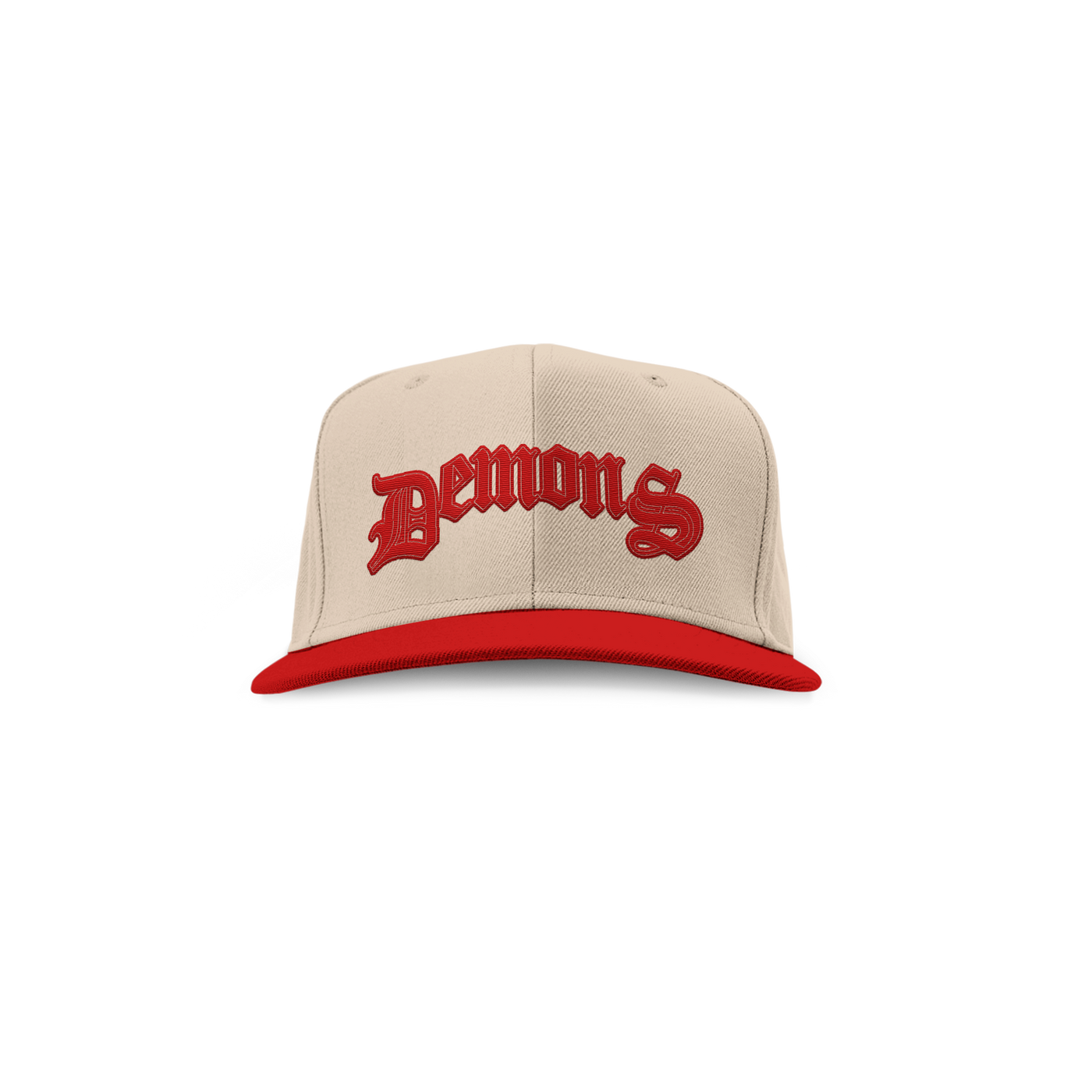 Demons Snapback [ Cream/Red ]