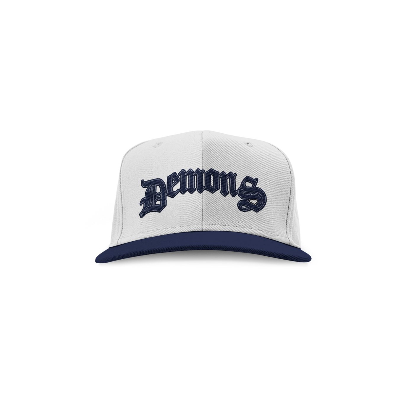 Demons Snapback [ White/Navy Blue ]